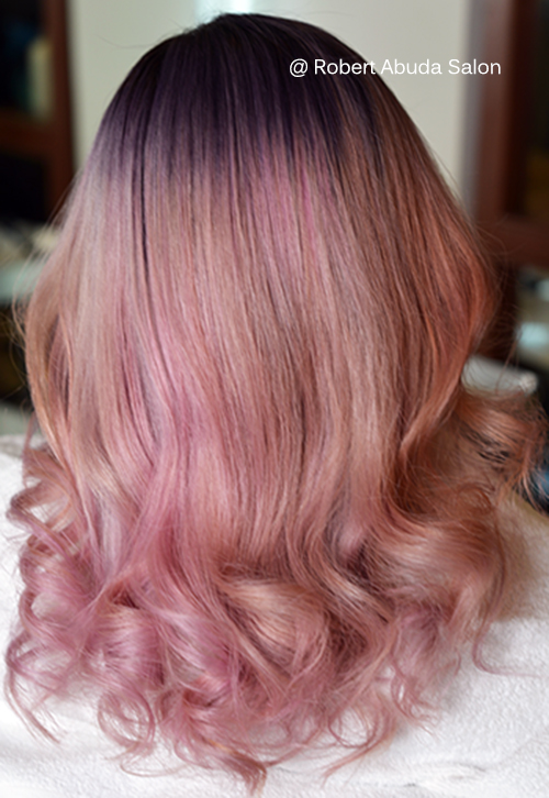 Memérida del cabello, rosa